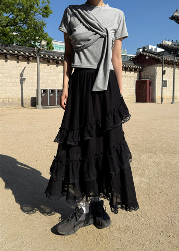 RIB FRILL LONG SK